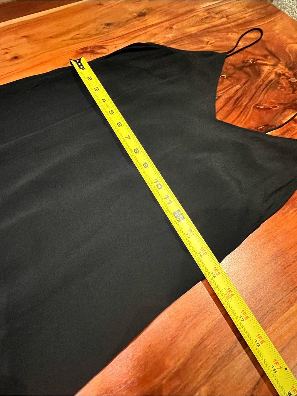 Black Strappy Back Slip Dress - Picture 6 of 7